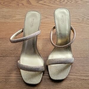 Michael Kors Glitter Gold Pumps size 10